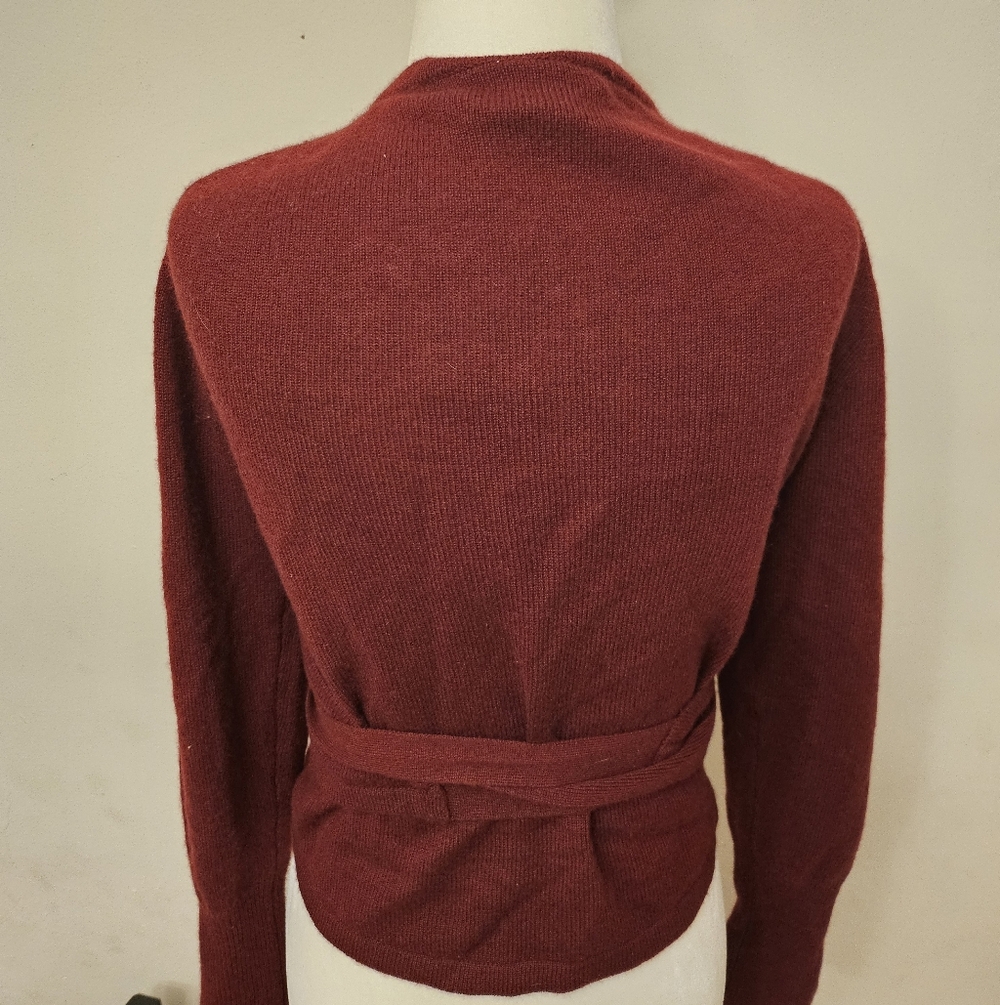 360 Cashmere Cropped Wrap Top - Picture 2 of 5